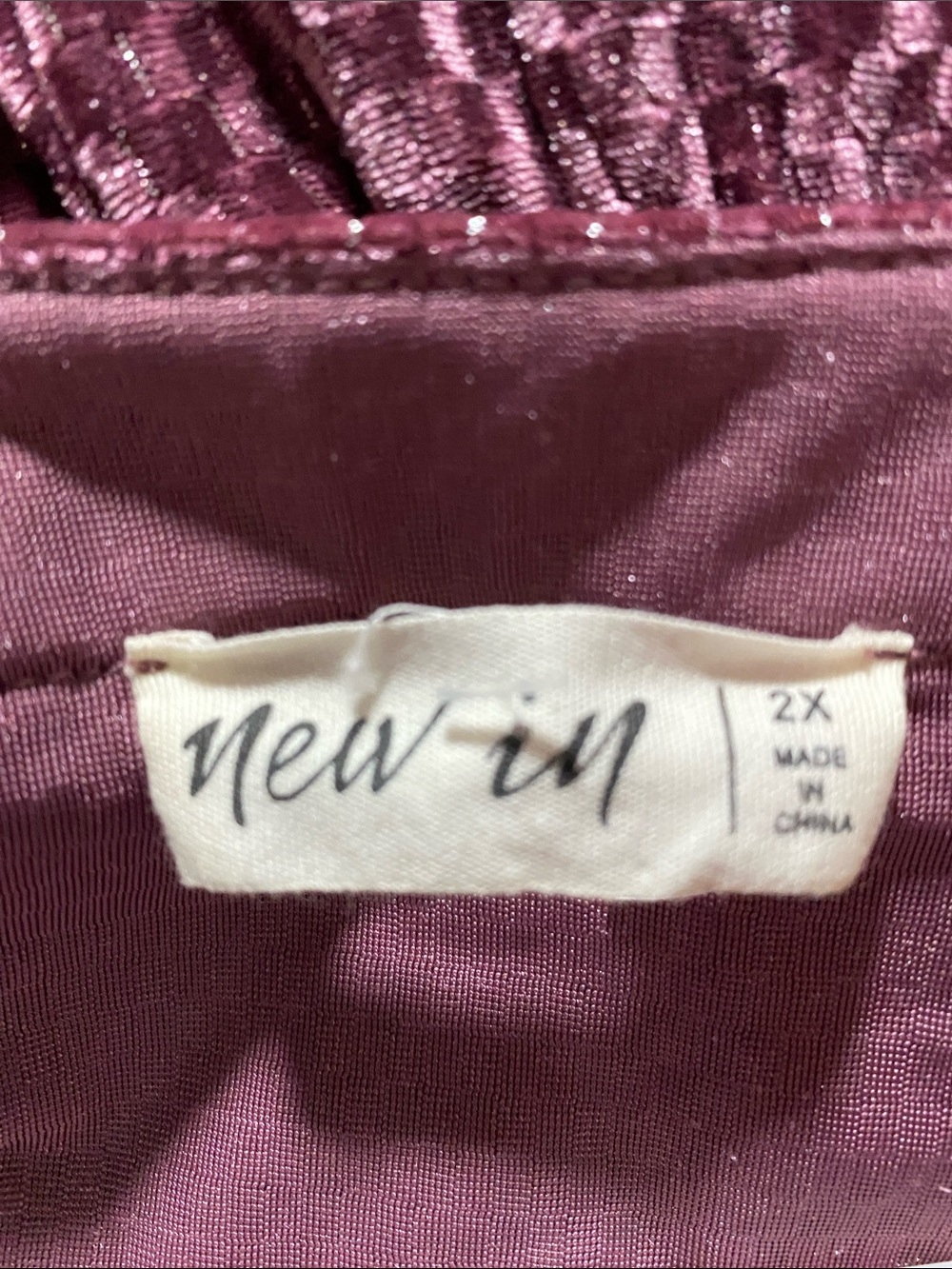 Velvet Tiered Dress in Mauve Pink with Pearl Buttons - Picture 2 of 3